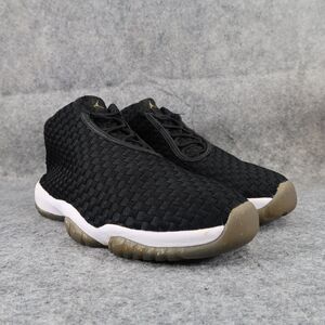 Jordan Future Sneakers Mens 8.5 Nike Air Shoes Woven Mid Black White Basketball